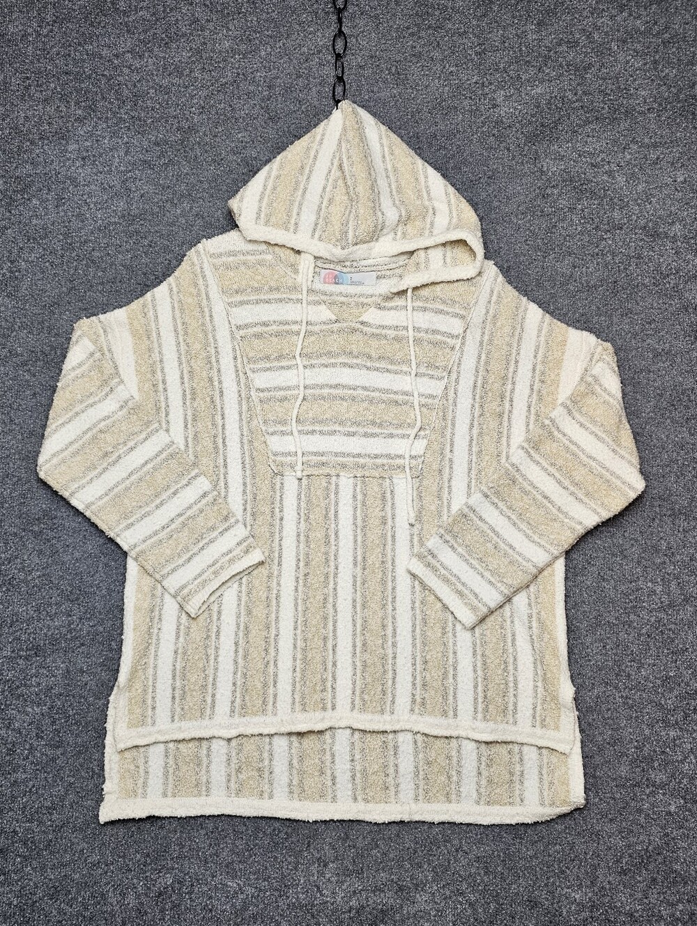 Free People Striped Baja Hoodie & Pant Set - Oversized Woven Terry - Size S - Picture 3 of 12